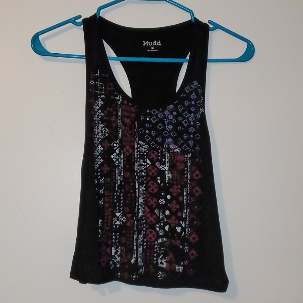 Mudd racerback cropped tank top